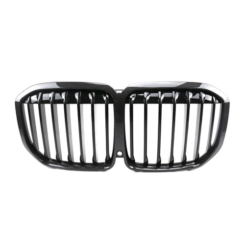 For BMW X7 G07 2019-2020 ABS Carbon fiber Style Black Front bumper Mesh Grille - Picture 2 of 6