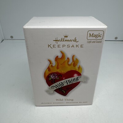 Hallmark Keepsake Ornament Wild Thing Heart w Rose Magic Light & Sound Troggs