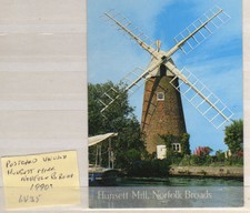 GB POSTCARD, UNUSED HUNSETT MILL NORFOLK BROADS 1980s 24-3-10