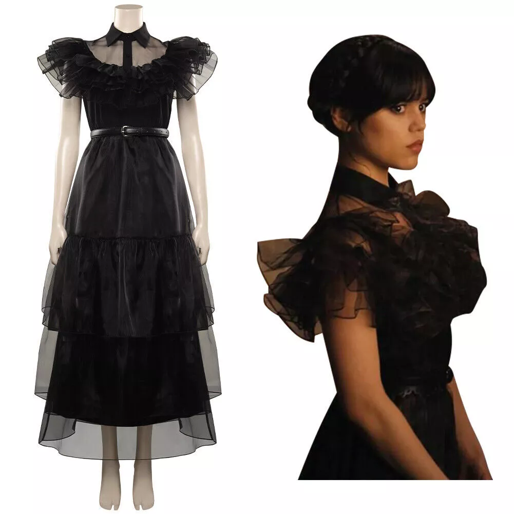 Halloween Costume, Wednesday Addams  Wednesday costume, Halloween outfits,  Wednesday addams halloween costume