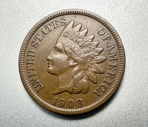 1908-S  INDIAN CENT   XF  KEY DATE  #1049