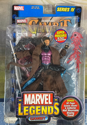 Marvel Legends X-Men GAMBIT Series IV 2003 Toy Biz Figure New In Box W/Comic!
