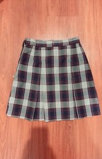 Dennis Uniform Girls Pleated Plaid School Uniform Skirt Size G12 Navy
