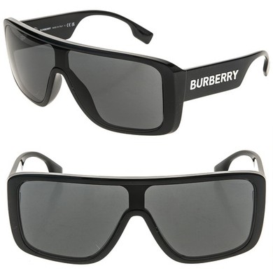 BURBERRY 4401 URBAN BE4401U Black Bold Logo Wrap Mask Fashion