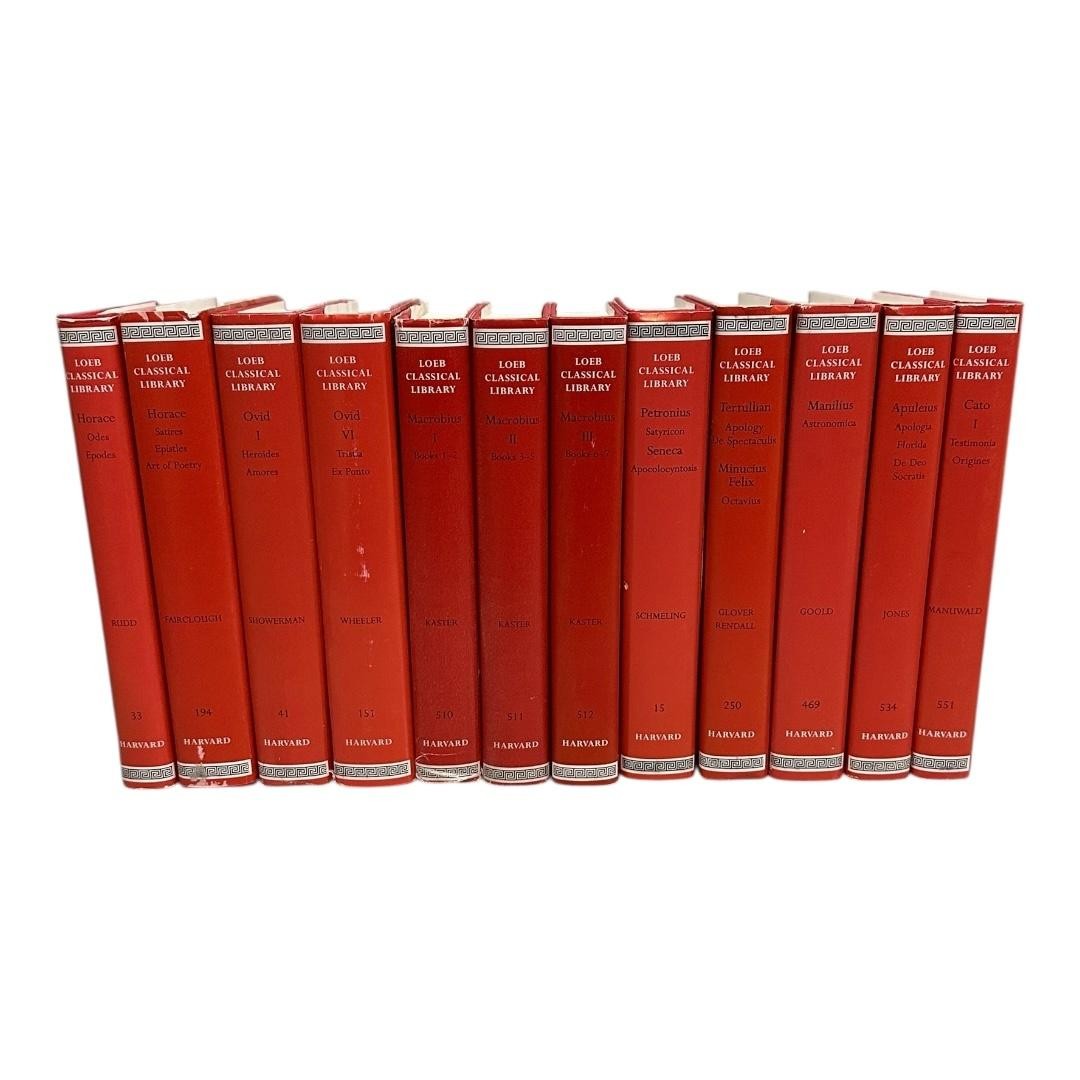Loeb Classical Library Latin Authors 12 Vol Set Harvard Red HC DJ Latin/English