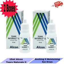 2 pcs x 15ml Alcon TEARS NATURALE II Lubricant Soothing & Moisturizing Eye Drops