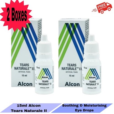 2x 15ml Alcon TEARS NATURALE II Lubricant Soothing & Moisturizing Eye Drops