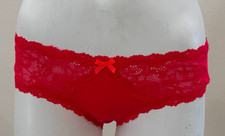 Victoria's Secret Dream Angels Lace-Trim Hipkini / Bikini Panty Red S