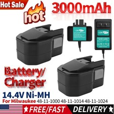 For Milwaukee 48-11-1024 48-11-1000 48-11-1014 3.0Ah 14.4V Ni-MH Battery/Charger