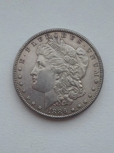 1886 morgan silver dollar Gem Bu