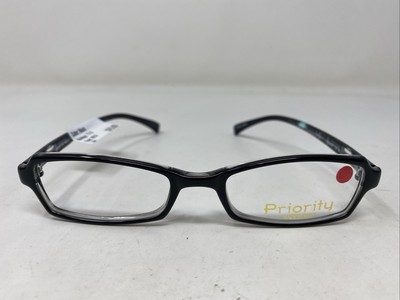 Priority Eyewear LEAH C4 48-17-130 Black Crystal Full Rim Eyeglasses Frame YX48