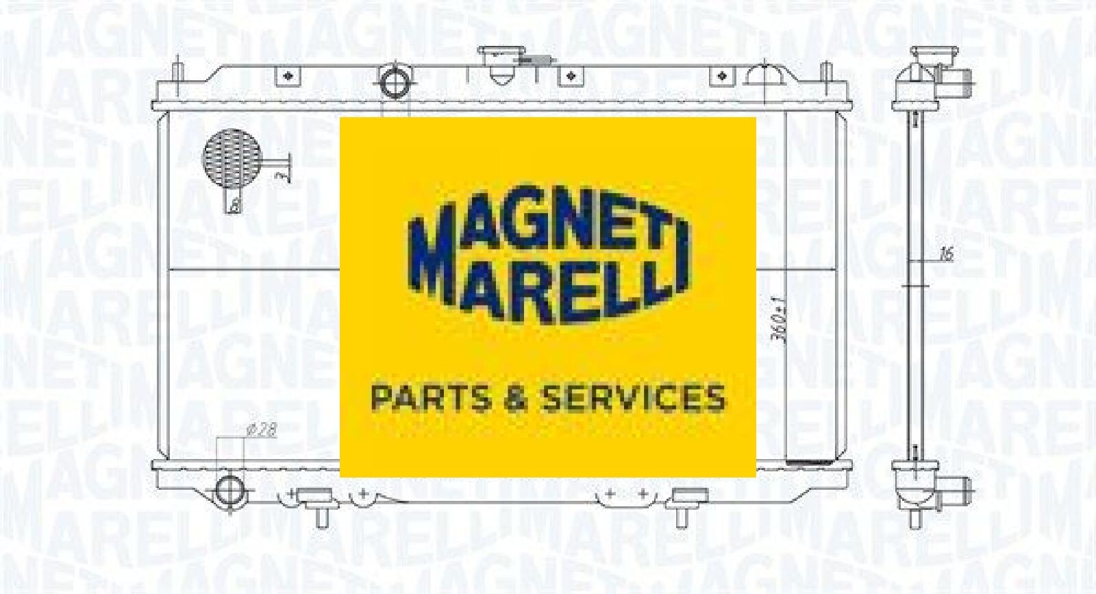 MAGNETI MARELLI 350213176200 Kühler für Motorkühlung Motorkühler für Nissan