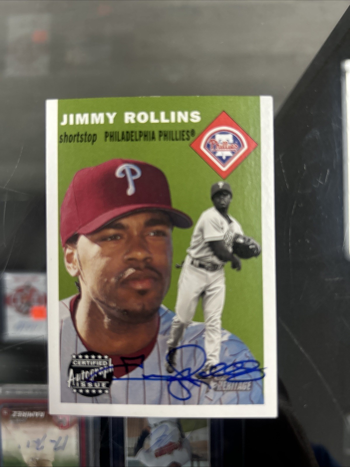 2003 Topps Heritage - Real One Autographs Jimmy Rollins #RO-JR (AU)