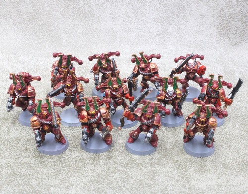 40k Chaos Space Marines x13 part painted Khorne World Eaters GW 38356