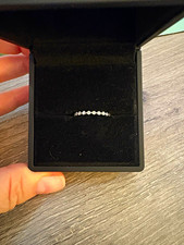 Platinum Round Diamond Wedding/Anniversary Band Ring Size 5.25 19 Stones