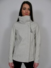LULULEMON JACKET SWEAT LIFE WOOL LIGHT GREY QUILT FLEECE MOTO HIGH COLLAR COAT 4