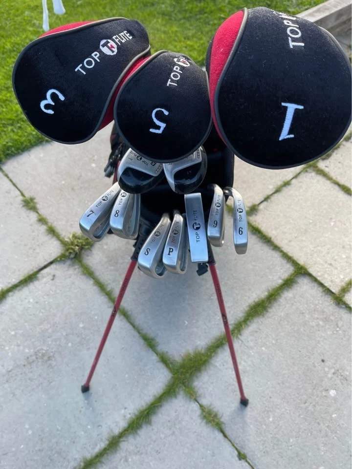 Mens RH Top Flite HCT Tour Full Golf Clubs Set + Callaway Golf Stand Bag - Image 2 of 4