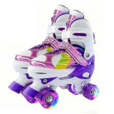Adjustable Roller Skates for Boys Girls Ages Small-Little Kid 10C-13C VIOLET
