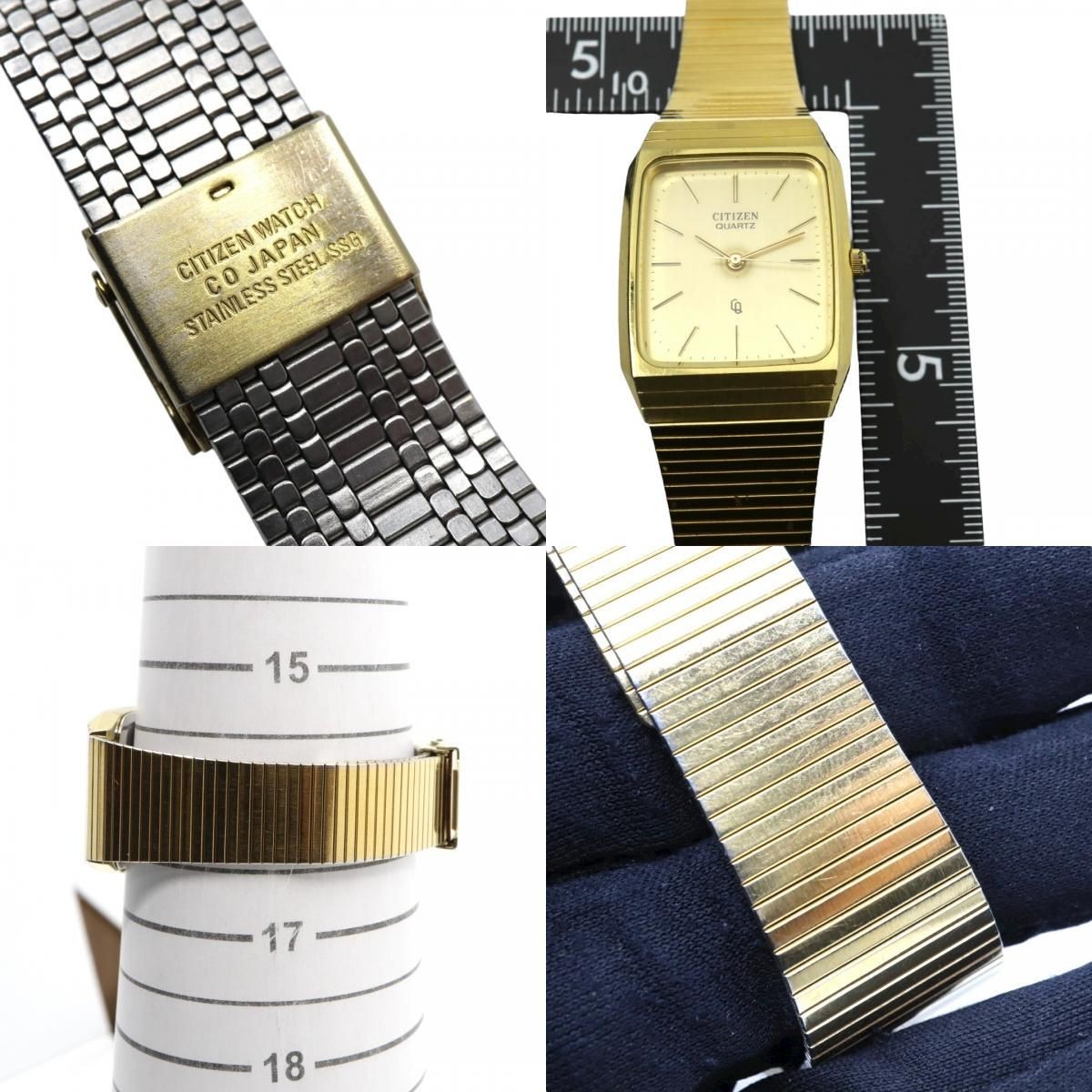 Citizen Quartz Gold Color Rectangular Stainless S… - image 8