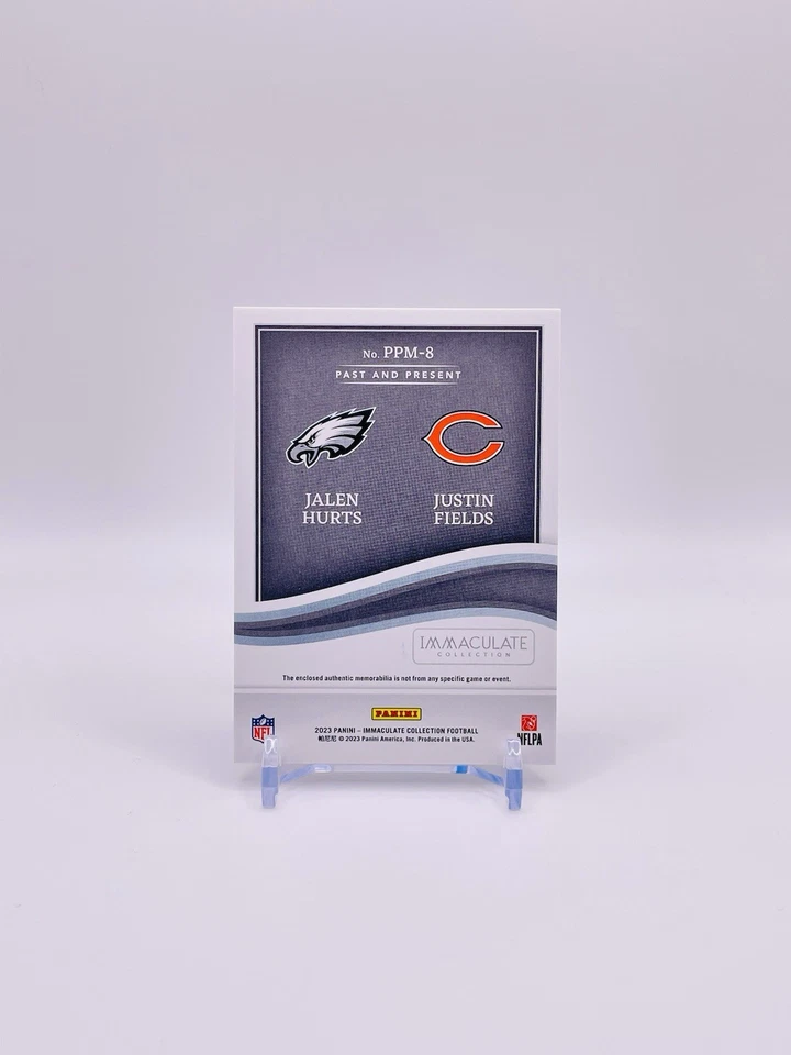 Jalen Hurts | Justin Fields #PPM-8 - Past and Present Materials /99 - Immaculate - Image 3 of 3