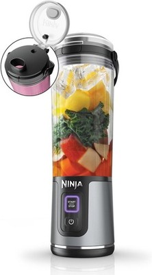 Ninja Blast Tragbarer Mixer & Smoothie Maker, 530ml Becher mit Auslaufsicherem
