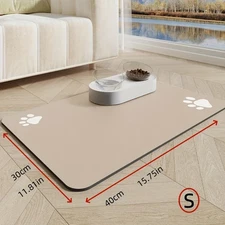1Pc Premium Pet Feeding Mat - Water Absorbent, Quick Dry, Easy Clean, No Stains,
