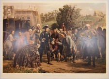 Menzel, Adolph - Chromolithografie FRIEDRICH DER GRO&szlig;E AUF REISEN Anfang 20. Jh.