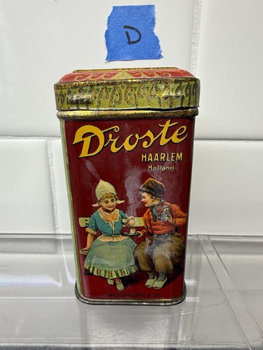 Vintage Droste Cocoa Tin Hard to Find 2 OUNCE 2 oz. 2 ozs,  CHECK VARIATIONS   D