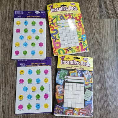 Vtg Incentive Pads Sticker Chart Reward Motivate Heartline Trend