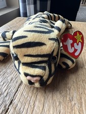 Ty Beanie Baby Stripes The Tiger 1995 Retired Rare Tag Errors
