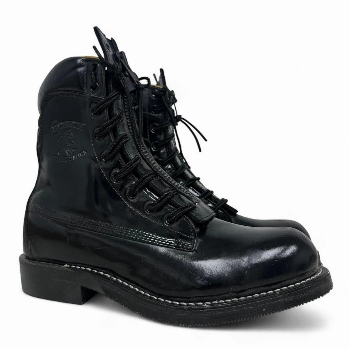 Chippewa 27422 Men\'s 10.5D Steel Toe Duty Boots Black Leather USA Made Vibram Chippewa Zip Boots for Men | eBay main image 3