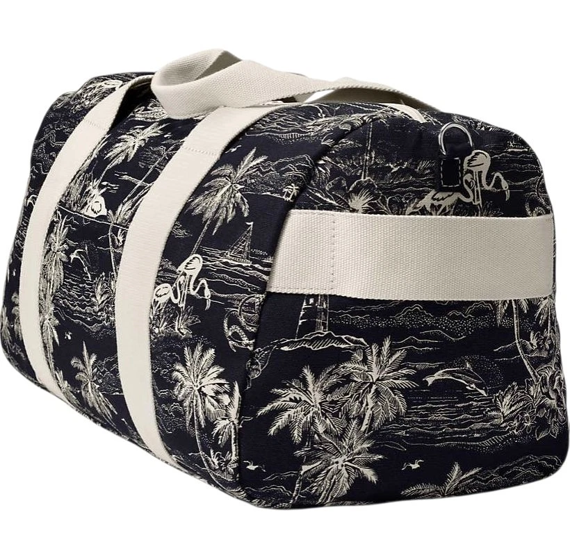 Lands End Canvas Weekender Travel Duffel Bag - Black Tropical Tolie New (B3) - Image 2 of 4