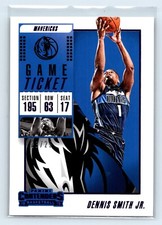 Dennis Smith Jr. 2018-19 Contenders Purple Game Ticket Card #94 /25 Mavericks