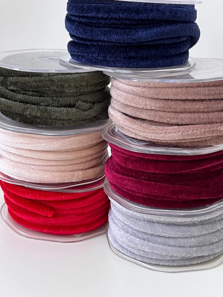 LA STEPHANOISE High Quality French Velvet Cord 8mm Soft - sold by the metre