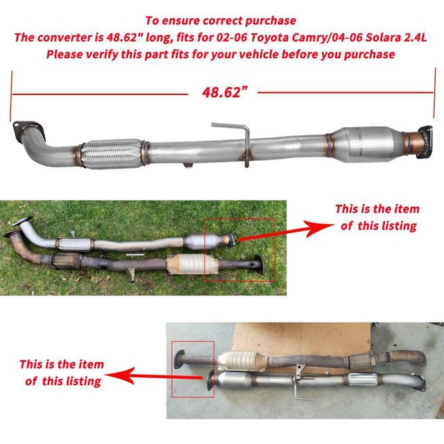 Catalytic Converter Fits: 2002 2003 2004 2005 Toyota Camry 2.4L L4 GAS DOHC | eBay
