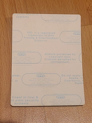 Bryan Adams 1991 Waking up the World concert tour VIP Backstage Pass Leaf Relic - Picture 2 of 2