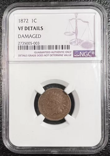 1872 Indian Cent NGC VF Details (2735005-003)