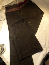 LULULEMON Dance Style Studio Pant - Dark Gray Black - 8 Colored knit waistband