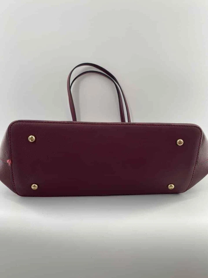 Hilary Radley Leather Jane Tote in Bordeaux with 1 Removable Pouch - Image 4 of 4