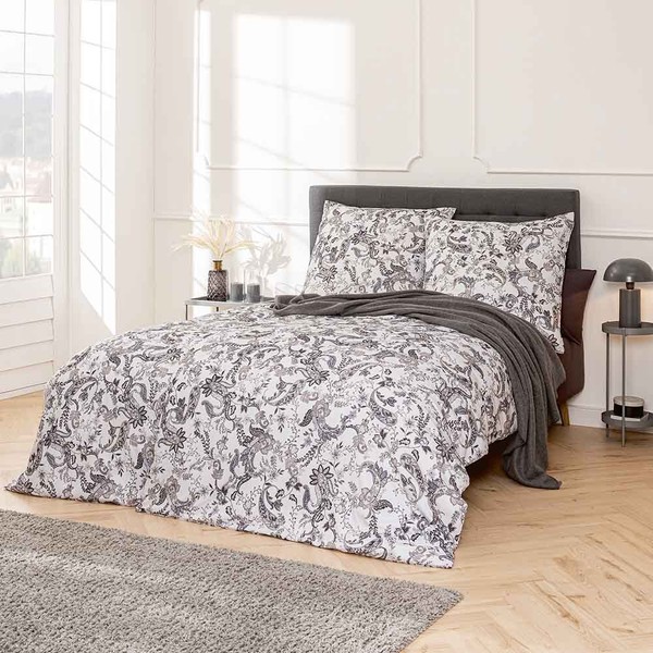 Estella Mako Jersey BettwäSche Dd 135X200 Imogen Silber Grau Paisley 6993-820-image