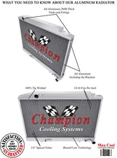 2 Row Ace Champion Radiator for 1990 1991 Mercedes-Benz 350SDL L6 Engine