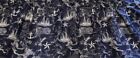 Nautical, Map, Navy Blue, Valance 42"W X 15"L Window Curtain Valance