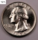 1954 Washington Quarter - Gem BU - 90% Silver