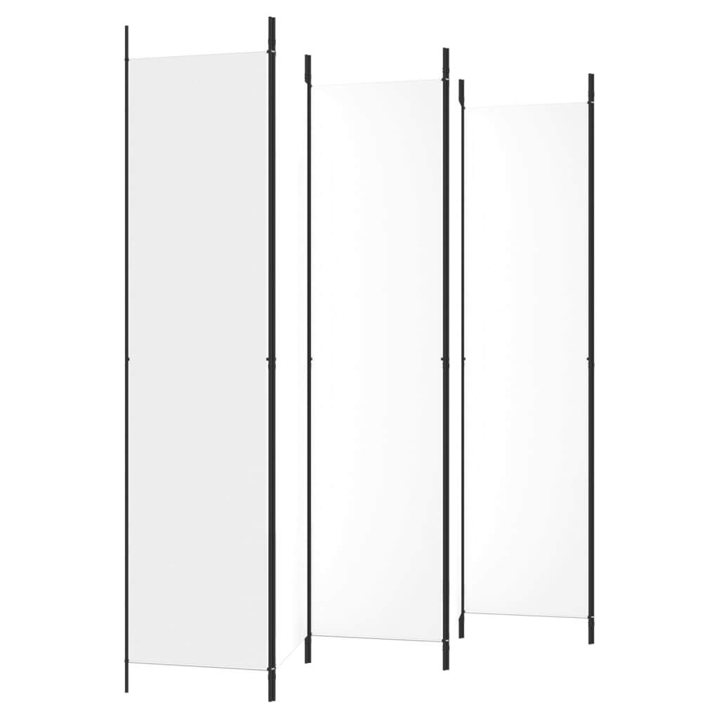 vidaXL 6Panel Room Divider White 300x220 cm Fabric eBay