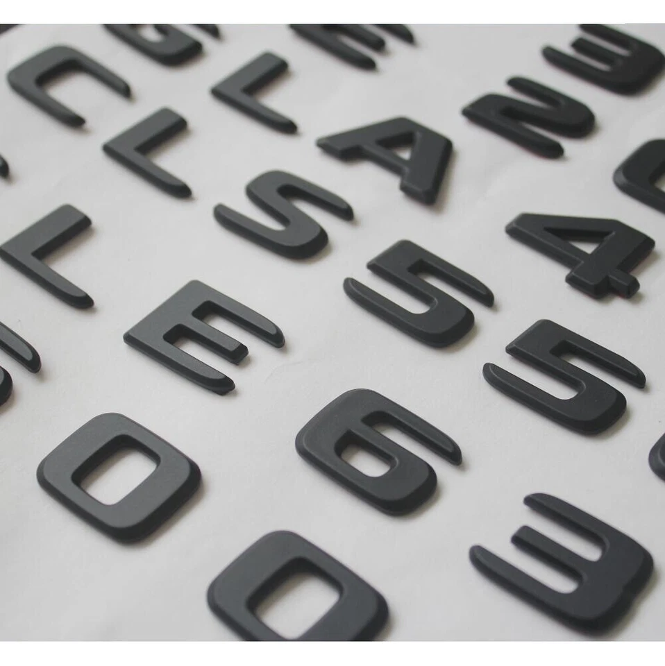 Black S65L AMG V12 BITURBO Trunk Fender Letters Emblems Badges for Mercedes Benz Foto 2 de 4