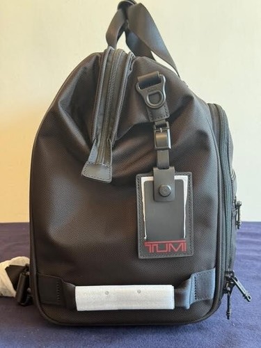 TUMI Alpha Bravo Framed Soft Duffel/Travel Bag Weekender Carry On Solid Black - Picture 12 of 21