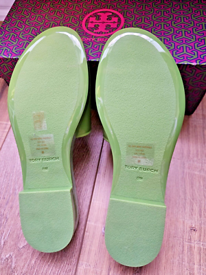 Tory Burch ELEANOR JELLY SLIDE Peridot Green Size 8 Waterproof Tory Burch ELEANOR JELLY SLIDE Peridot Green Size 8 Waterproof