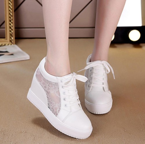 floral wedge trainers