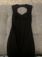 Forever 21 Sleeveless Tank Dress Medium Black Cut Out In Back