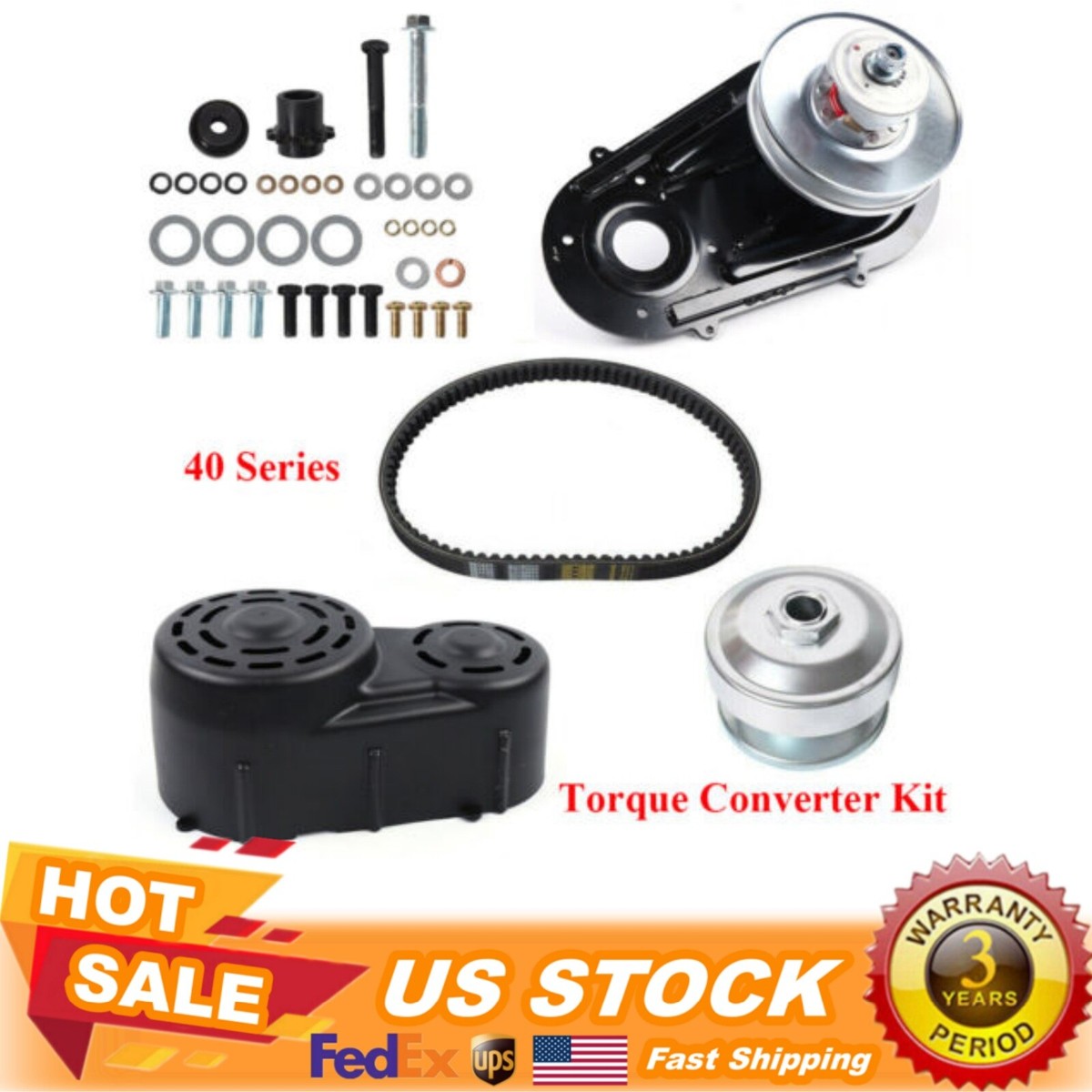 40 series Torque Converter Kit For Go Kart, Fit Predator Dune